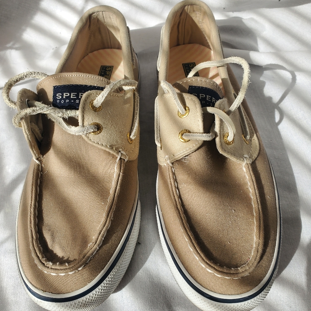 Sperry Women's canvas boat shoes 8 1/2